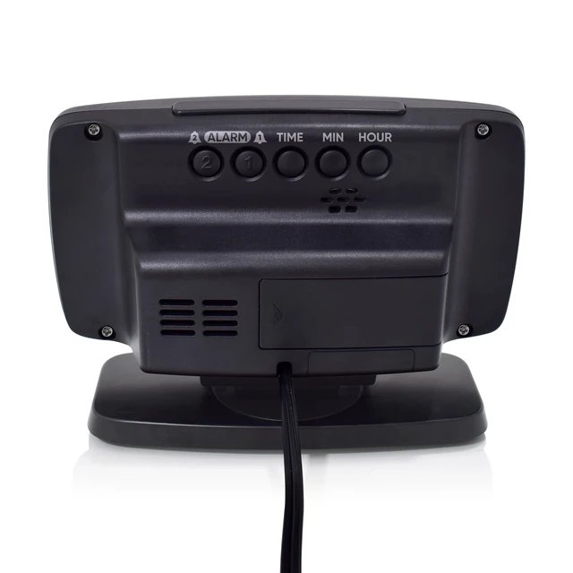 Alt view image 6 of 6 - Westclox Extra Large Electric Tilt & Swivel Alarm Clock with 1.8" LED Time Display, Black and Silver
