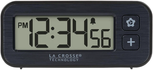 Main image of La Crosse Technology Digital Mini Magnetic Alarm Clock with Stopwatch