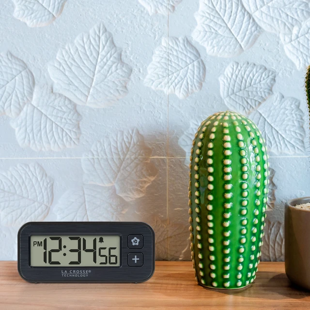 Alt view image 2 of 6 - La Crosse Technology Digital Mini Magnetic Alarm Clock with Stopwatch