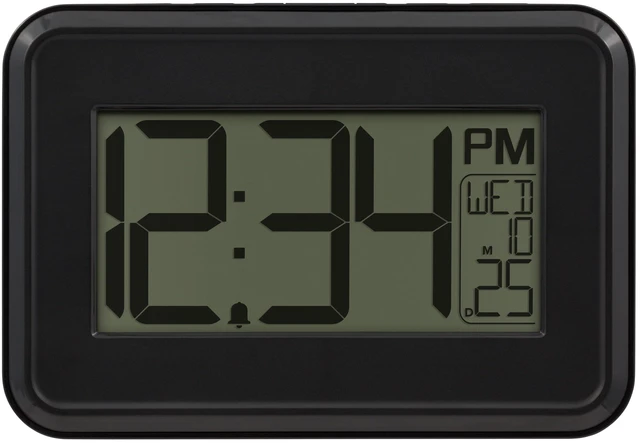 Main image of Mainstays 4.90" Digital Table and Wall Clock with 12-Hour Display and Alarm