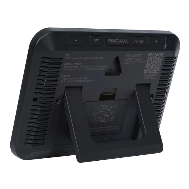 Alt view image 3 of 6 - Mainstays 4.90" Digital Table and Wall Clock with 12-Hour Display and Alarm