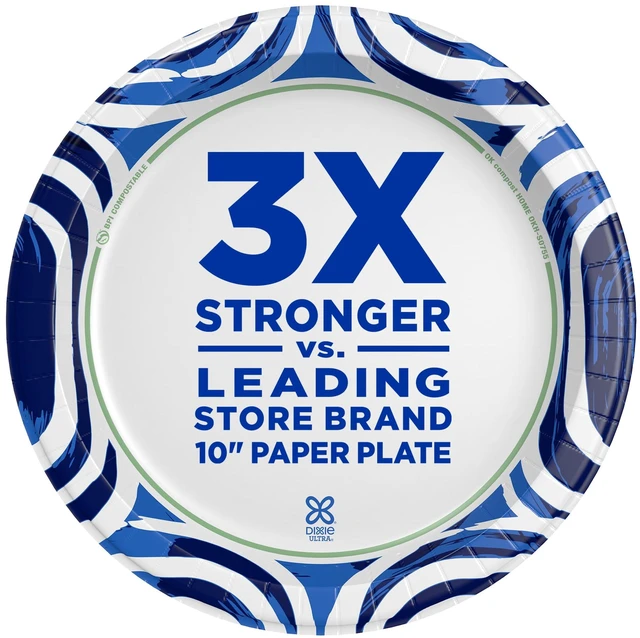 Alt view image 4 of 6 - Dixie Ultra 10" Disposable Paper Plates, 100 Count, Multi-Color