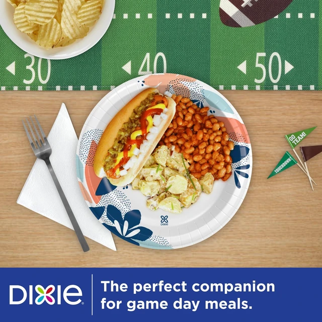 Alt view image 5 of 5 - Dixie 10" Disposable Paper Plates, Multi-Color, 100 Count