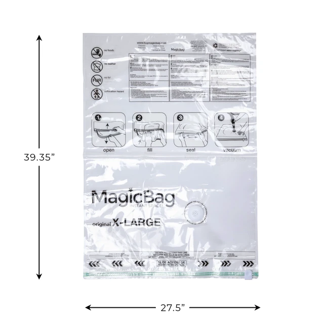 Alt view image 3 of 5 - MagicBag X-Large Vacuum Storage Bag, 1 Pack, Flat Compression for Bedding, Space Saving & Airtight