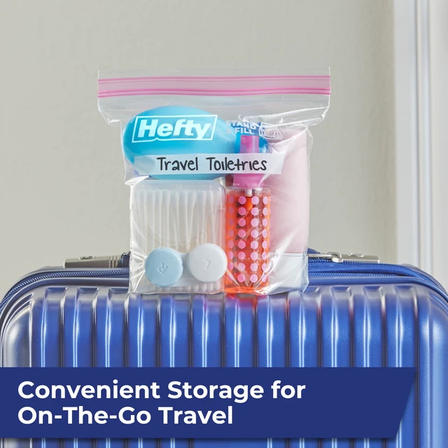 Alt view image 4 of 5 - Hefty Press to Close Quart Storage Bags, 50 Count