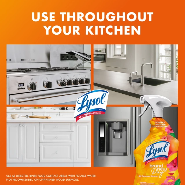 Alt view image 6 of 6 - Lysol Brand New Day All Purpose Cleaner, Mango & Hibiscus, Deep Clean, 32fl oz