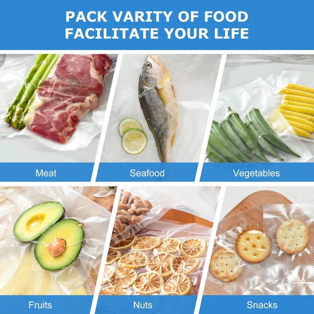 Alt view image 3 of 5 - Mainstays Vacuum Sealer Bags, Gallon, 11in x 14in, 15Count, BPA-Free, for Food Storage and Sous Vide, Works with All Brands Food Vacuum Sealer Machines