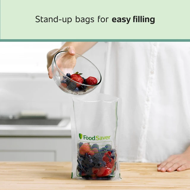 Alt view image 2 of 5 - FoodSaver Easy Fill Vacuum Seal Bags, 1 Quart, 16 Count