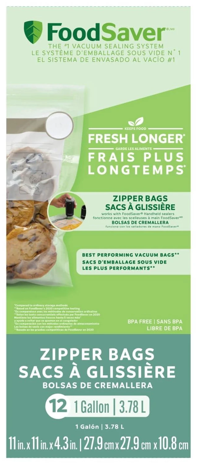 Main image of FoodSaver FreshSaver 1Gallon Zipper Bags 12-Pack