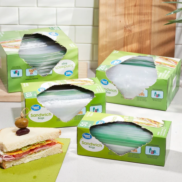 Alt view image 6 of 6 - Double Zipper Sandwich Bags, 300 Count, Great Value