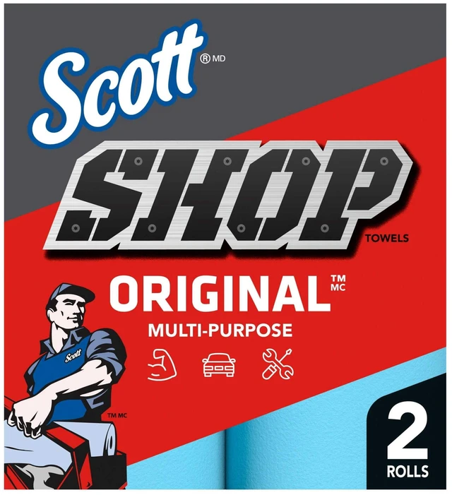 Main image of Scott Multi-Purpose Shop Towel, 2 Rolls, 55 Sheets Per Roll (110 Total Sheets)