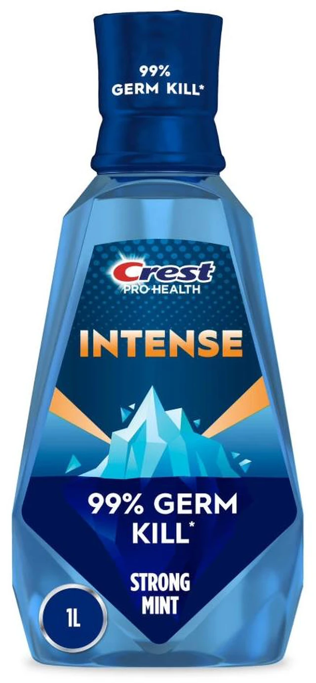 Main image of Crest Mouthwash, Pro-Health Intense Mouthwash/Mouth Rinse, Strong Mint, 1 L (33.8 fl oz)