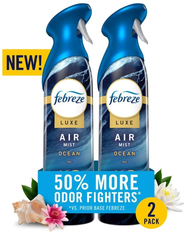 Main image of Febreze Air Mist Luxe Air Freshener Spray, Ocean Scent, 8.1oz, 2 Count
