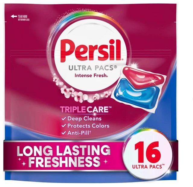 Main image of Persil Ultra Pacs Deep Clean Laundry Detergent, Intense Fresh, 16 Count