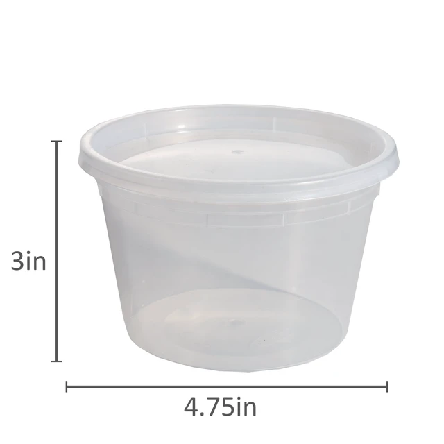 Alt view image 3 of 6 - Mainstays 16 oz Plastic Deli Containers, 40 Pieces, Meal Prep and Batch Cooking