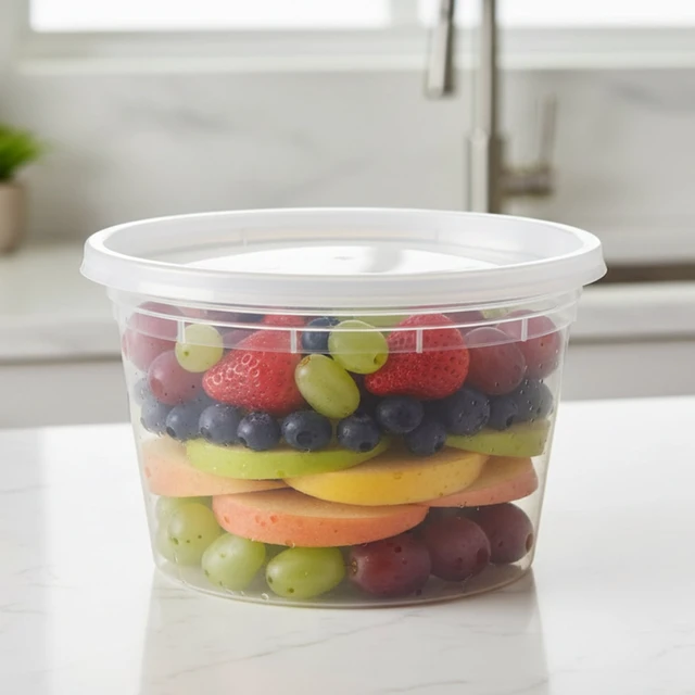 Alt view image 6 of 6 - Mainstays 16 oz Plastic Deli Containers, 40 Pieces, Meal Prep and Batch Cooking