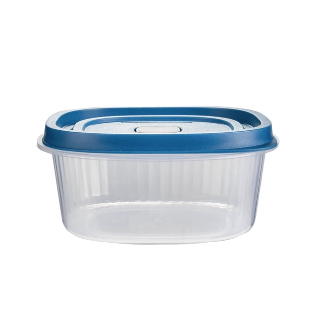 Alt view image 5 of 6 - Mainstays Reusable Square Food Storage Container Set, 5-Cup, 3-Pack, Plastic with Lids