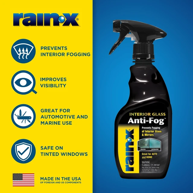 Main image of Rain-X Interior Glass Anti-Fog Treatment 12 fl. oz for Automotive and Marine Use