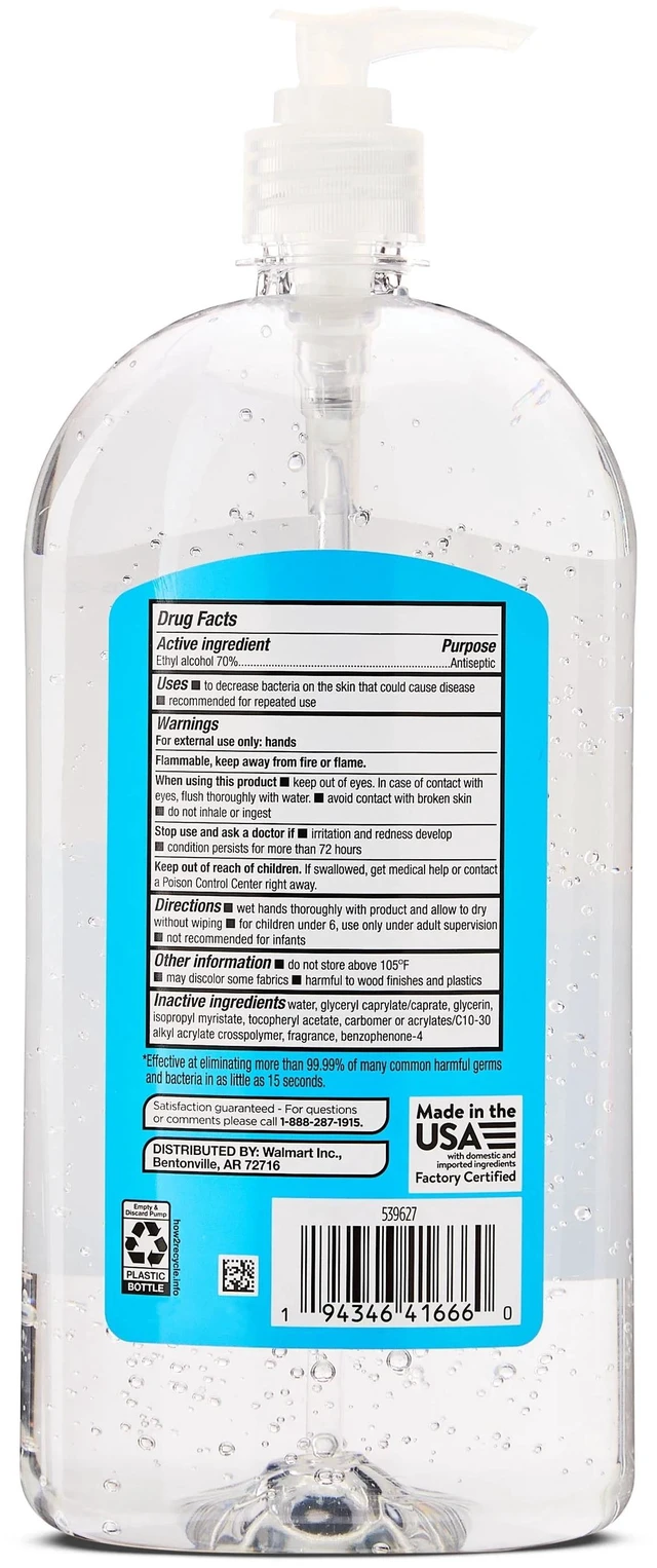 Alt view image 6 of 6 - Equate Advanced Hand Sanitizer with Vitamin E, 32 fl oz