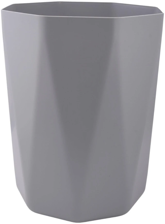 Main image of Mainstays Bathroom Wastebasket 5 gal Gray Geometric Polypropylene Plastic Open Top