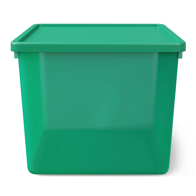 Alt view image 7 of 7 - Mainstays Kids Large Green Plastic Storage Bin with Lid