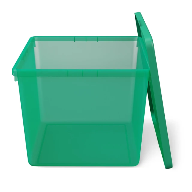 Alt view image 2 of 7 - Mainstays Kids Large Green Plastic Storage Bin with Lid