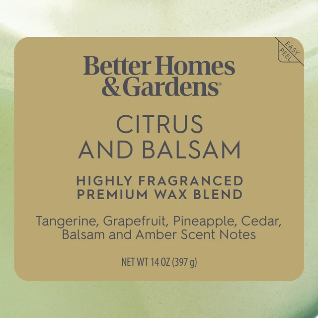 Alt view image 4 of 6 - Better Homes & Gardens Citrus & Balsam 2-Wick Glass Jar Candle, 14 oz