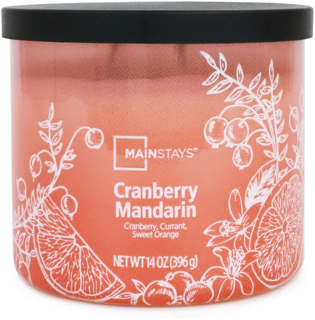 Alt view image 6 of 6 - Mainstays 3-Wick Ombre Wrap Cranberry Mandarin Candle, 14oz