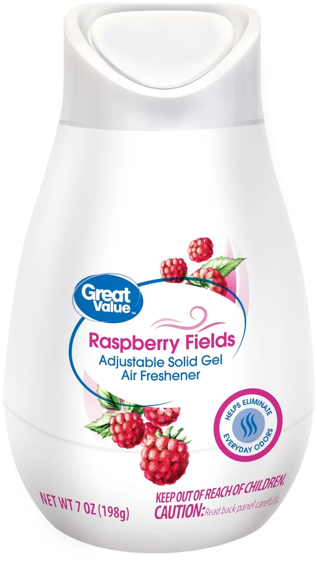 Alt view image 4 of 6 - Great Value Adjustable Solid Gel Cone Air Freshener, Raspberry Fields, 7 oz, 4 Pack
