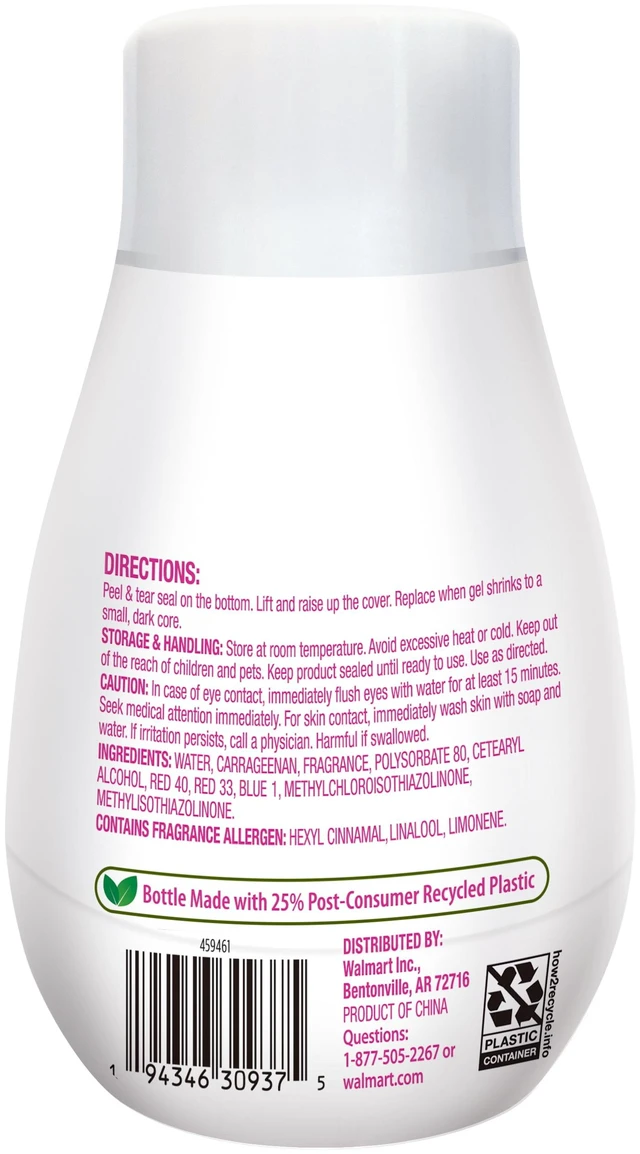 Alt view image 3 of 6 - Great Value Adjustable Solid Gel Cone Air Freshener, Raspberry Fields, 7 oz, 4 Pack