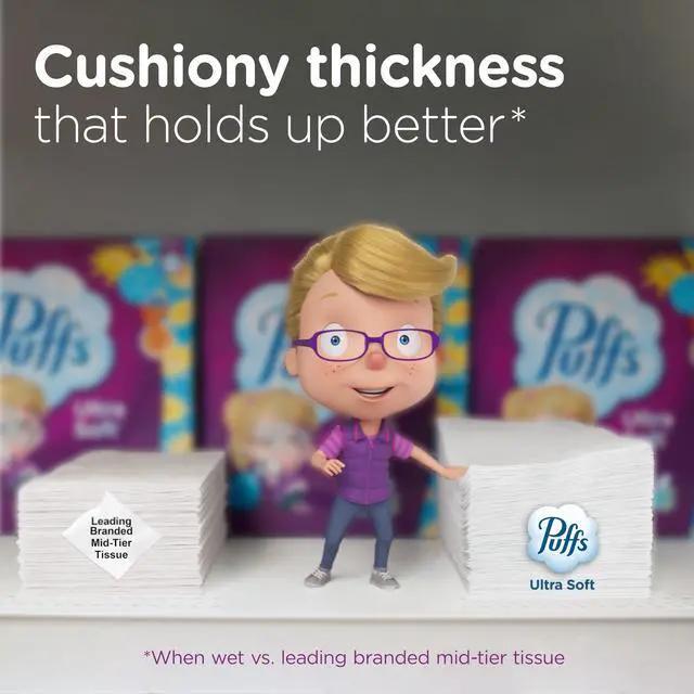 Alt view image 4 of 7 - Puffs Ultra Soft Facial Tissues, 4 Count