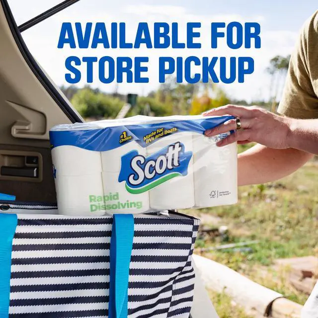 Alt view image 2 of 7 - Scott Rapid-Dissolving Toilet Paper for RVs & Boats, 8 Double Rolls