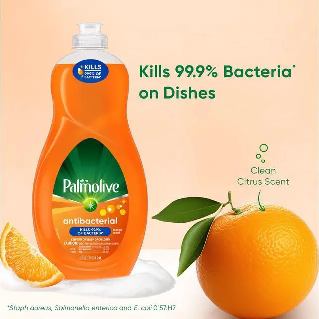 Alt view image 4 of 7 - (2 pack) Ultra Palmolive Antibacterial Dish Liquid, Orange Scent, Mess-Free, Easy-Flip Cap, 42 fl oz