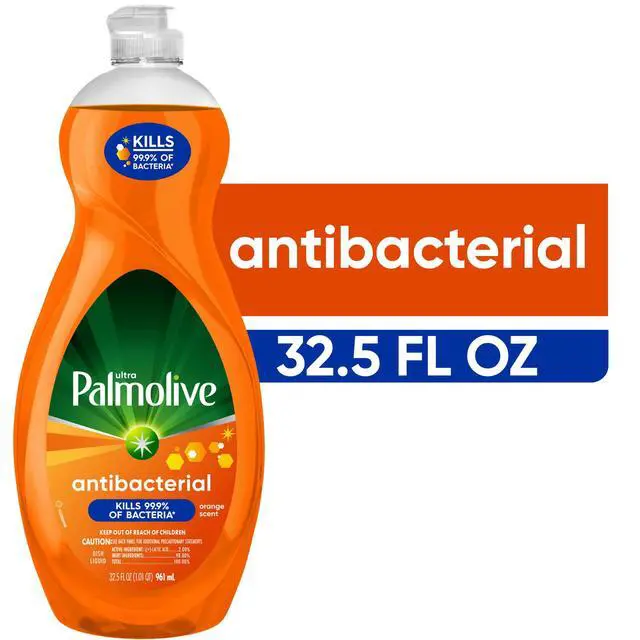 Alt view image 3 of 6 - Palmolive Ultra Concentrated Antibacterial Liquid Dish Soap, Orange Scent, 32.5 Fluid Ounce Bottle