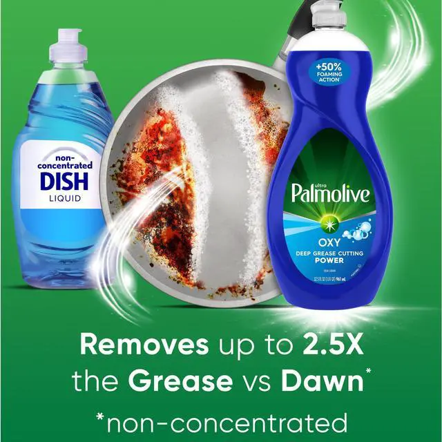 Alt view image 2 of 6 - Palmolive Ultra Oxy Liquid Dish Soap, Deep Grease Cutting, No Soaking Needed, 32.5 fl oz