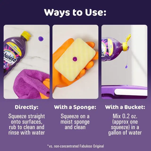 Alt view image 4 of 7 - Fabuloso 10X Concentrated Gel, Multi-Purpose Cleaner, Toilet Cleaner, Floor Cleaner, Lavender Scent, 12 fl oz Bottle