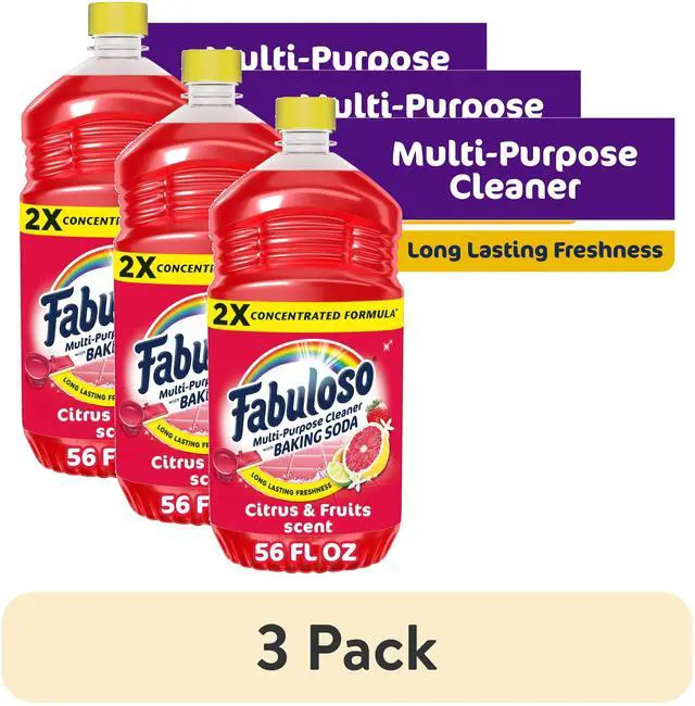 Main image of (3 pack) Fabuloso 2X Multi-Purpose Cleaner with Baking Soda, Citrus and Fruits Scent, 56 fl oz