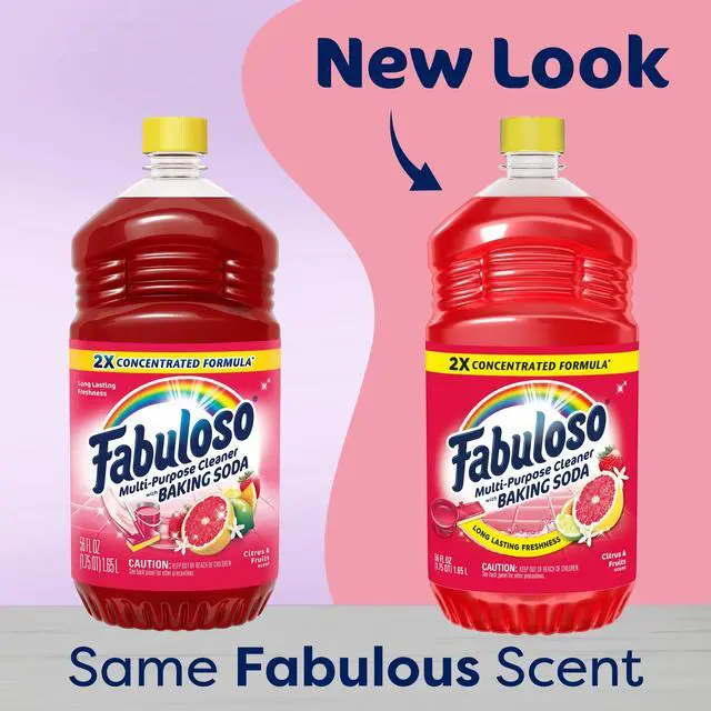 Alt view image 4 of 7 - (3 pack) Fabuloso 2X Multi-Purpose Cleaner with Baking Soda, Citrus and Fruits Scent, 56 fl oz