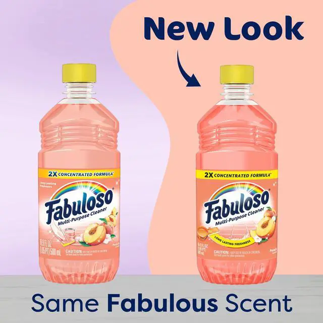 Alt view image 7 of 7 - (3 pack) Fabuloso 2X Multi-Purpose Cleaner, No Rinse Floor Cleaner, Peach Scent, 16.9 fl oz