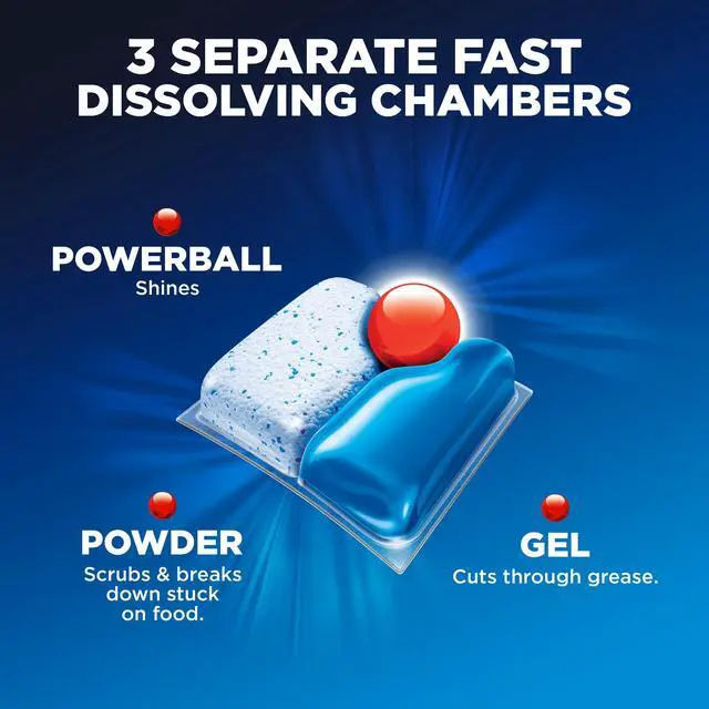 Alt view image 3 of 7 - Finish Quantum Dishwasher Pods, No Pre-Rinse Dishwasher Detergent Tabs Soap, Advanced Clean, 14 Count