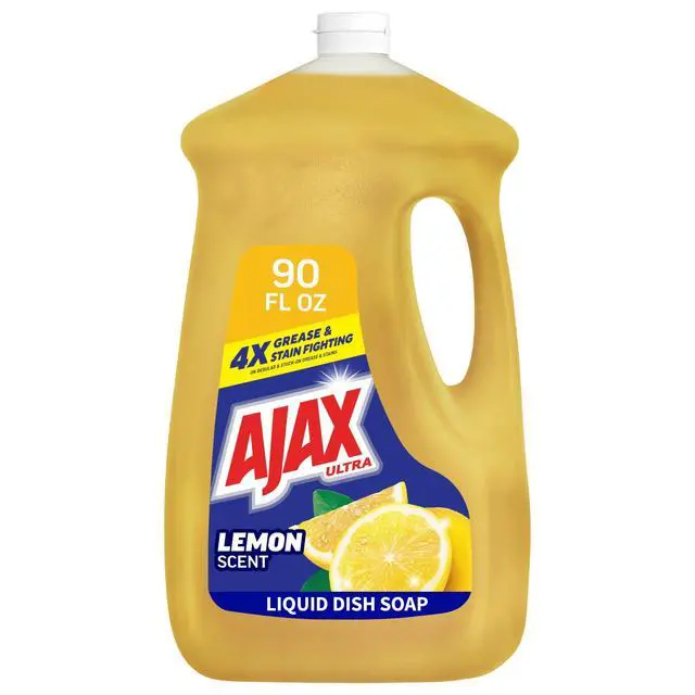 Alt view image 5 of 6 - Ajax Ultra Liquid Dish Soap, Super Degreaser, Mess-Free, Easy-Flip Cap, Lemon Scent, 90 fl oz