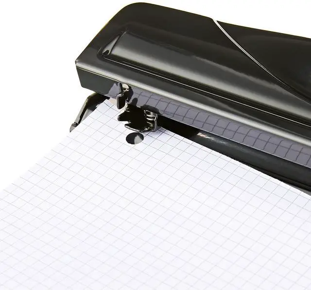 Alt view image 4 of 4 - Pen+Gear 3-Hole Punch, 12 Sheet Capacity, Black
