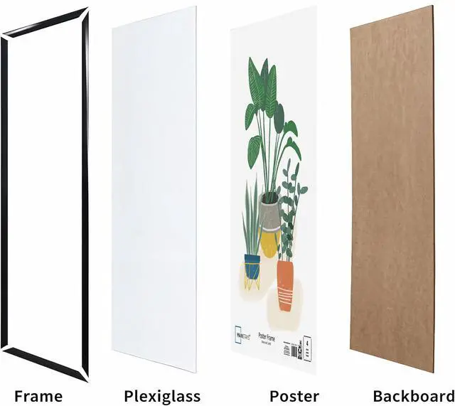 Alt view image 6 of 7 - Mainstays 27x40 Picture Frame Black Flat Profile Wall Photo Frame
