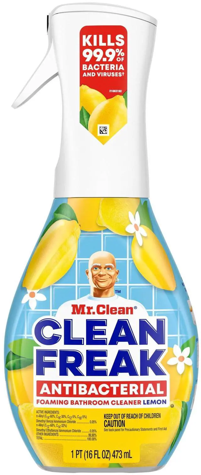 Alt view image 4 of 7 - Mr. Clean Clean Freak Lemon Scent Antibacterial Multi-Purpose Bath Cleaner, 16 Fl Oz