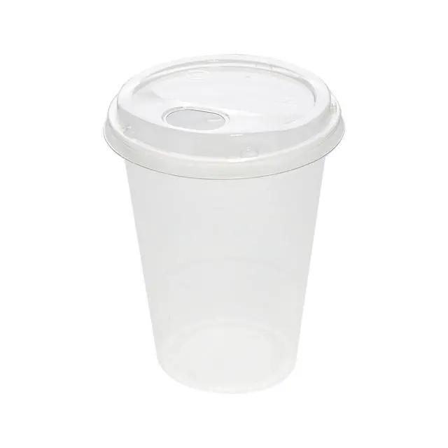 Alt view image 5 of 6 - Great Value Disposable Plastic Cups and Lids, Clear, 16 oz, 25 Count, (Cup and Lid Combo)