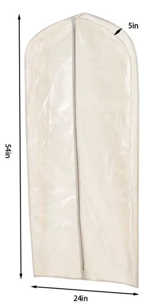 Alt view image 2 of 6 - Mainstays Hanging Canvas Garment Bag for Suits and Dresses