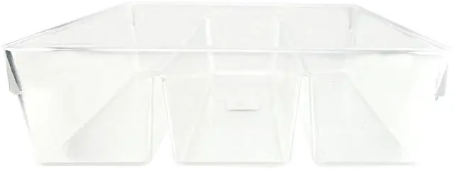 Main image of Mainstays 3-Pack Clear Plastic Drawer Organizer Divided Compartment Set