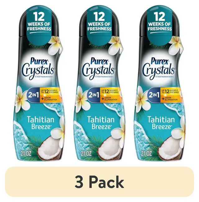 Main image of (3 pack) Purex Crystals Scent Booster, Fresh Island Breeze, 21oz