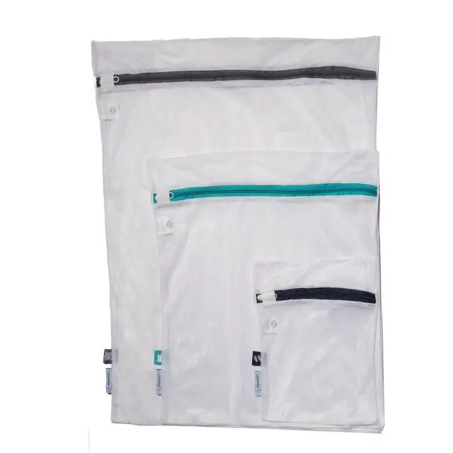 Alt view image 3 of 6 - Mainstays 3 Piece Mesh Wash Bag Set, White, 12" X 8" - 28" X 20"