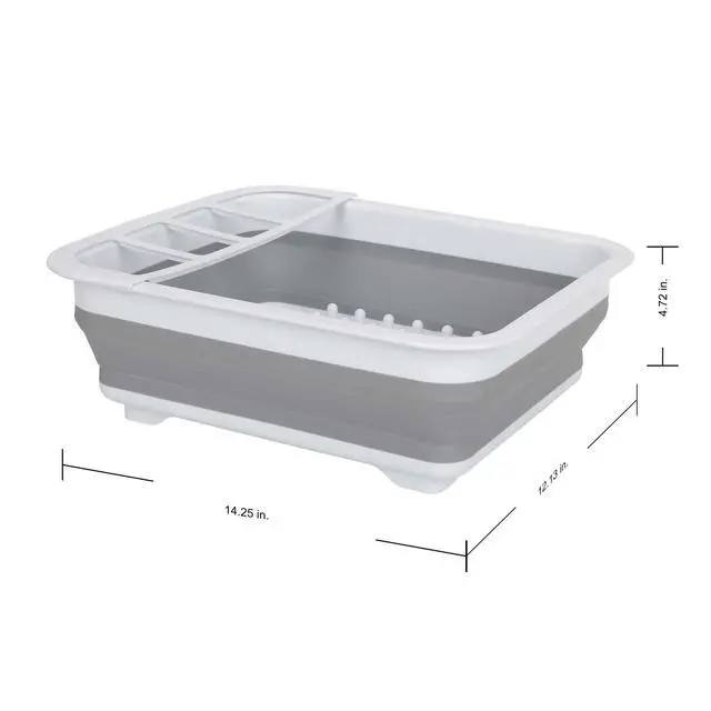 Alt view image 5 of 6 - Auto-Drive, RV Collapsible Dish Drainer with Built-in-Utensil Organizer, Thermoplastic rubber